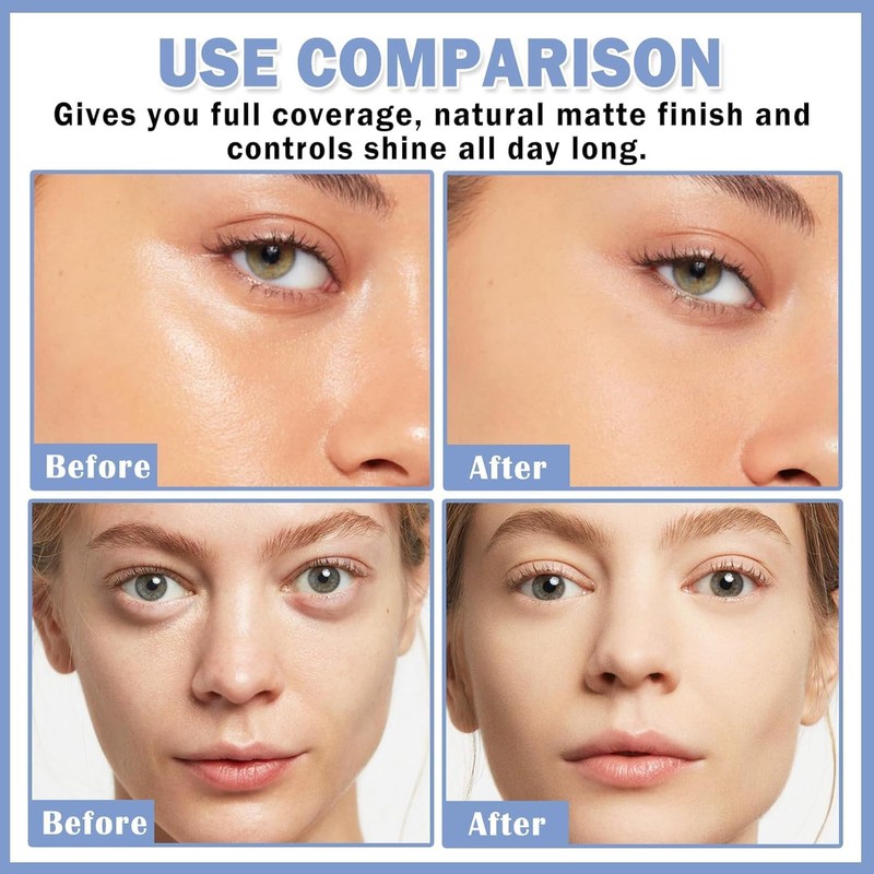 Polvos Compactos Maquillaje Matte Pressed Powdern Polvos Fijadores Maquillaje Facial