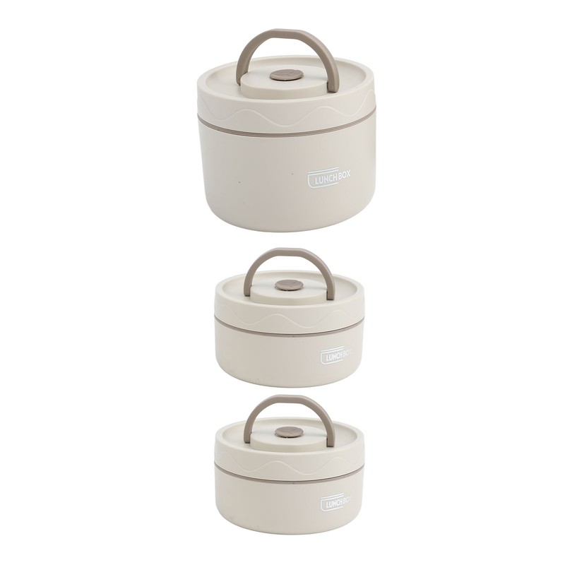 Insulated Lunch Container 304 Stainless Steel Leakproof Portable Round Thermal