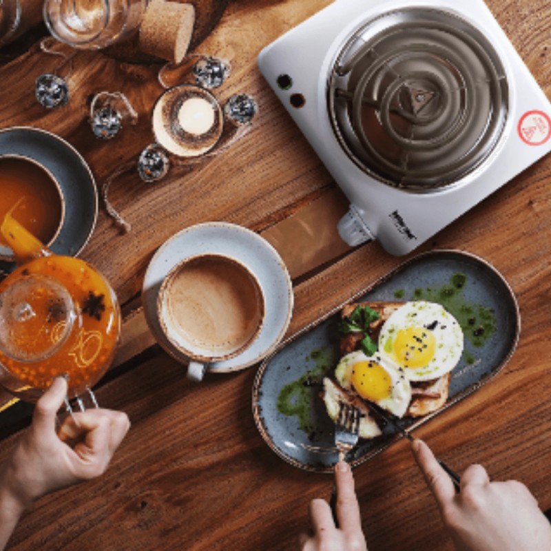 Better Chef Electric Countertop Single Burner with Thermal Safety Shut-Off