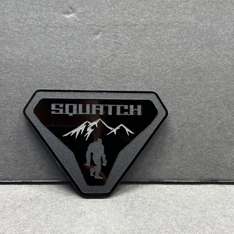UsaStandard 2x Car Fender Sasquatch Big Foot Emblem Badge M-Black