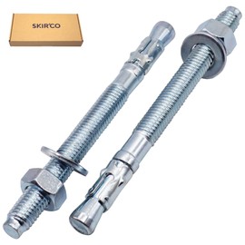 SKIR'CO (Pack of 4) Galvanised Wedge Anchors M12 x 160 mm Metal Dowel Anchor Bolts Masonry Concrete Anchors