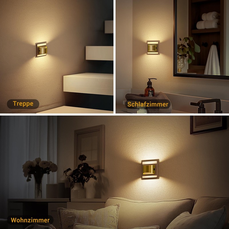 JandCase Socket Night Light with Automatic Twilight Sensor, Pack of