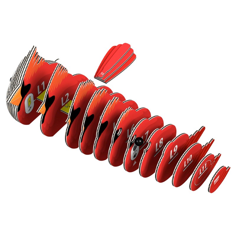 EUGY Cardinal 3D Model Craft Kit