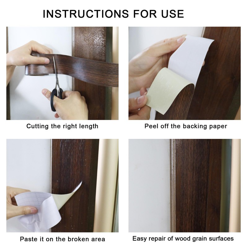 BOMEI PACK Wood Grain Repair Tape,Self Adhesive Repair Patch for