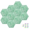 Set of 10 Hexagon Felt Pinboard Tiles + 50 Push