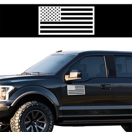 ShootingTargets7 American Flag Magnets Car Truck Black White Set USA Made Tactical Not Decal CNC - 5.5"x11", White Single