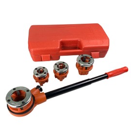 HFS(R Ratchet Pipe Threader Kit Ratcheting Pipe Threading Tool Set (4 dies) 1/2", 3/4", 1" 1-1/4"
