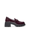 DREAM PAIRS Mocasines con Plataforma para Mujer,Size 24.0 cm,Burdeos-Pat,SDLS2321W