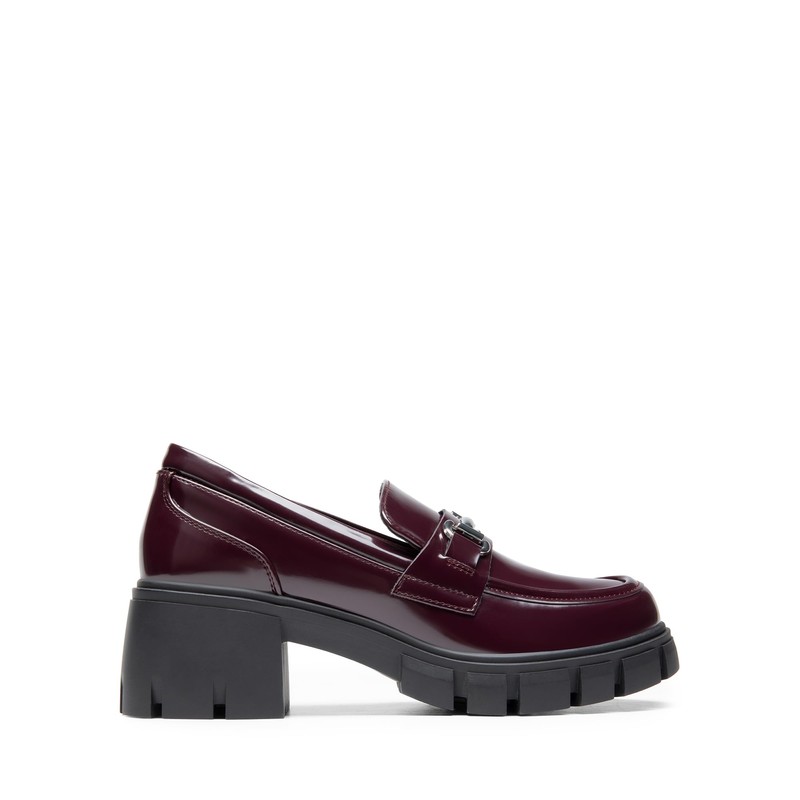 DREAM PAIRS Mocasines con Plataforma para Mujer,Size 24.0 cm,Burdeos-Pat,SDLS2321W