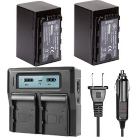 BM Premium 2 VW-VBD58 Batteries and Dual Channel LCD Charger for Panasonic AG-VBR59, BGH1, HC-X1, HC-X1500, X2000, AG-CX10, AG-CX350, AG-UX180, AG-AC30, AG-UX90, AG-DVX200, HC-MDH3E, AJ-PX270, AJPX230