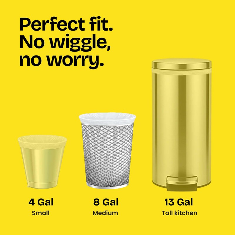 Glad Medium Trash Bags, 8 Gallon, Lemon Fresh Bleach Garbage