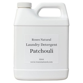 Detergente para ropa con pachulí, 32 oz, compatible con HE, aroma a pachulí almizclado, aceite esencial, hipoalergénico, biodegradable, fabricado en EE. UU.