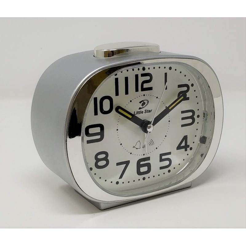 Little Star Alarm Travel Clock, Quiet Non Ticking with Snooze,