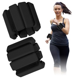Wrist and Ankle Weights, Arm Weights for Women Comfortable and Breathable, Freely Removable, Adjustable Weights Ankle Wrist Weights for Yoga Dance Volleyball, BlackHeather