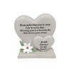 David Fischhoff Dad Double Heart Plaque, Poly Resin, Cream, 17.5