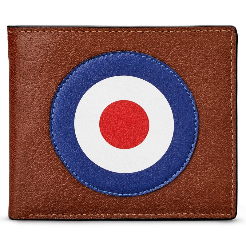 Yoshi Mod Target Men's Leather Wallet, Genuine Brown Leather Wallet,