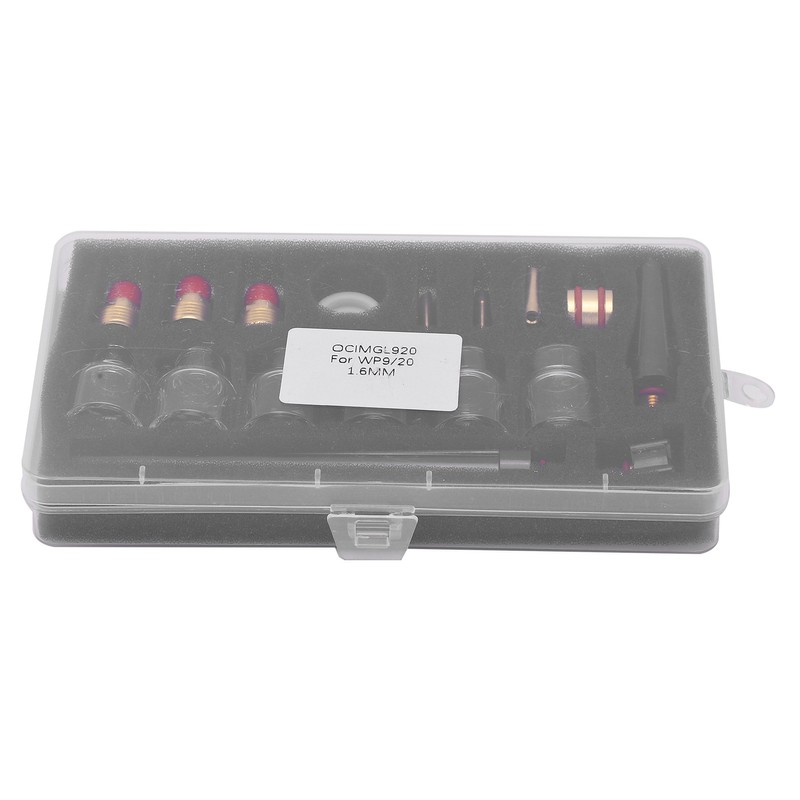 Welding Torch Accessories Kit Glass Cup Nozzle Tungsten Clamp Kit