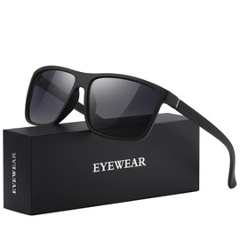 KWHZXGYY Sunglasses Men Polarized Sunglasses for Mens and Womens,Black Retro Sun Glasses Driving Fishing UV Protection