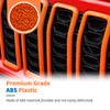 JeCar 9pcs Orange Grill Inserts Headlight Covers Trim Kit for