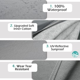 GUNHYI Premium Car Cover Custom Fit Jeep Grand Cherokee (2010-2025), 16 Layers Heavy Duty Car Cover Waterproof All Weather with Zipper Door for Sun Rain Snow Dust Uv Protection