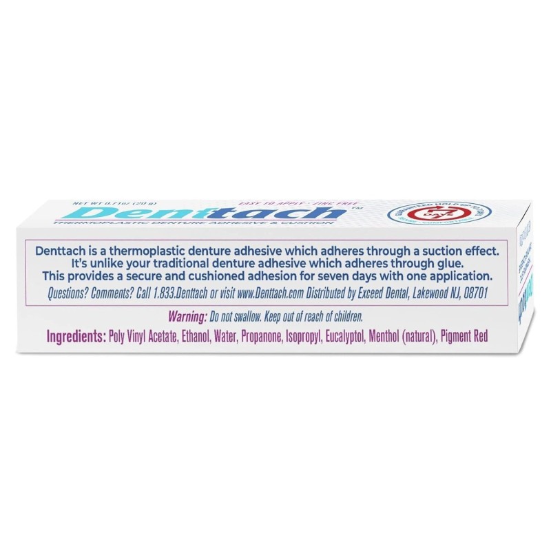 Denttach 5 Pack Denttach Seven Day Hold Thermoplastic Denture Adhesive