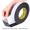 MILEQEE Single-Sided Adhesive Foam Tape EVA Black, Multipurpose Sponge Sealing