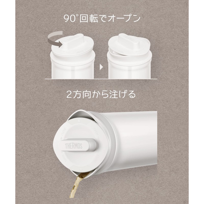 Thermos TTD-1000 WH Stainless Steel Pot with Tea Pack Holder