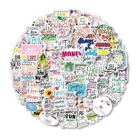 Inspirational Words Stickers, 100PCS Positive Motivational Quote Stickers Packs for Students Teachers Kids Teens Adults, Motivational Quote Stickers for Water Bottle Scrapbook Laptop