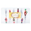 MALLMALL6 Christmas Shower Curtain Hooks - 12Pcs Xmas Nutcracker Decorative