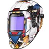 ARCCAPTAIN Auto Darkening Welding Helmet, 3.94"X3.66" Large Viewing Screen True