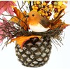Arrangement bird in cone.