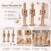 Pinkunn 15.5 Inch Large Unfinished Wood Nutcracker Set of 3-