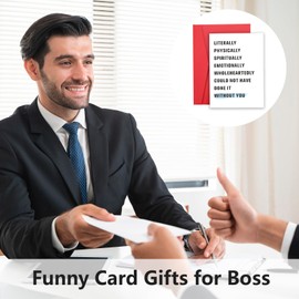 Supervisor Thank You Card Gifts for Women Men Bosses Day Appreciation Card Gifts for Boss Boss Lady Manger Promotion Gifts for Manger Leader Best Boss Gifts for Female Birthday Christmas Card Gifts