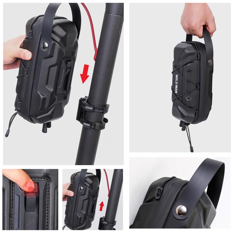WILD MAN 2L Rainproof Quick Release Bike Handlebar Bag Hard