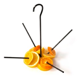 Sekoso Hanging Fruit Feeder for Birds for Outdoors, Garden or Large Cage - Foraging Food Holder, Black