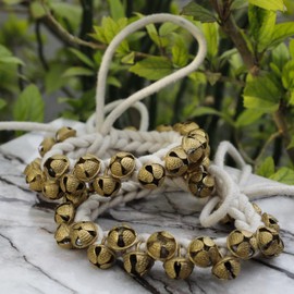 Tengru Lifestyle Professional Handmade Indian Kathak Ghungroo Pair Big Bells Tied with Cotton Cord Classical Dance Accessories I Musical Instrument I Anklet