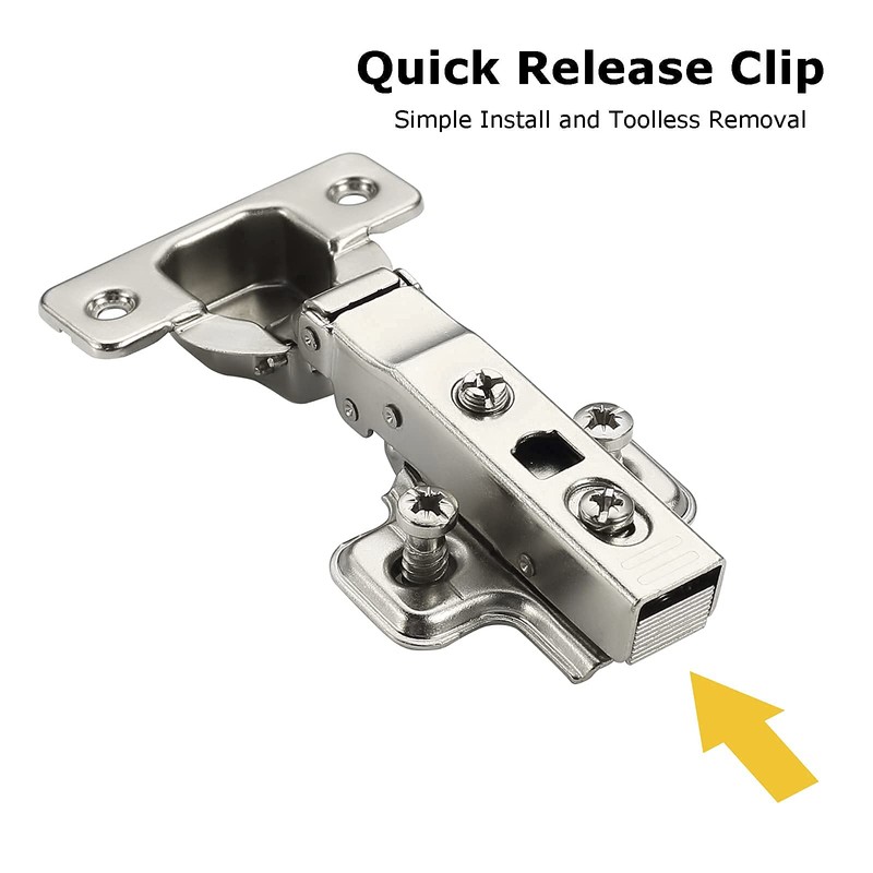 Furniware 2 pcs Soft Close Cabinet Hinge,110 Degree Full Overlay