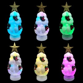 RGB Small Christmas Trees Lights cotton products,12.5in,With Remote and APP,Timer Function, Dimmable mini christmas tree Light for room decoration Holiday Decoration Best Desk Tabletop Decoration