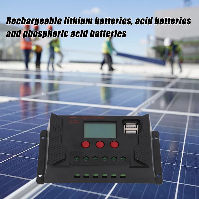 LCD PWM Solar Charge Controller 12V 24V Automatic Recognition Solar