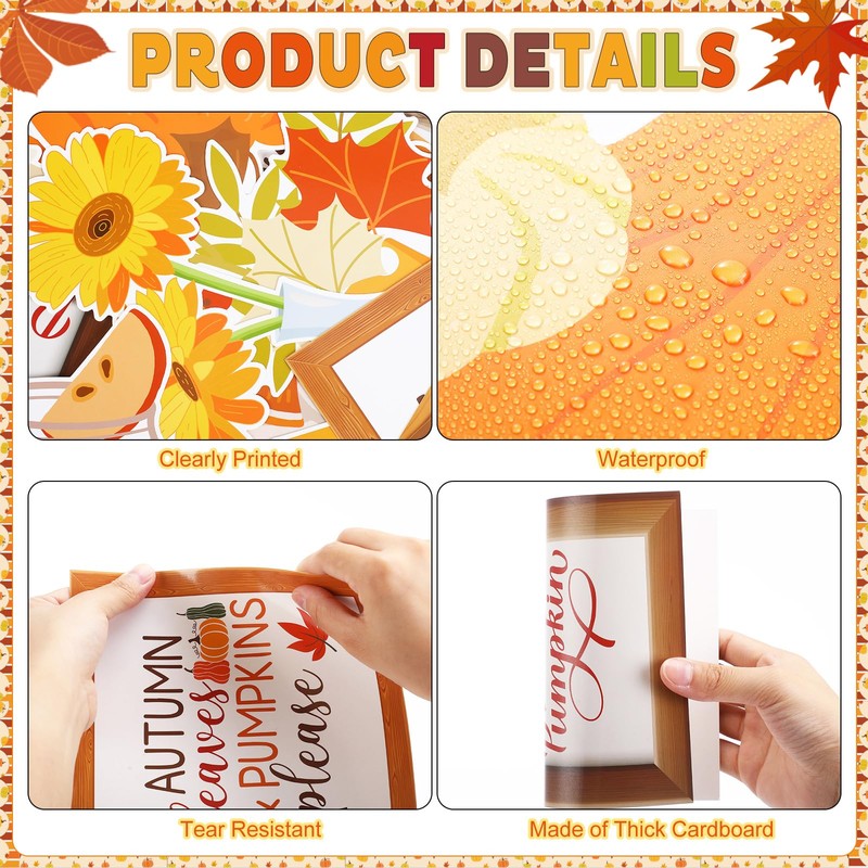 Honoson Fall Bulletin Board Decorations Set Fall Bookshelf Bulletin Board