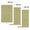 A-one EC07069-3 Color Labels, Black, Round, 0.2 inches (5 mm),