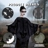 HATINXIA Disfraces de Halloween para mujer, poncho de esqueleto de