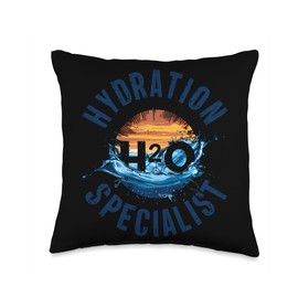 Hydration Specialist H2O Water Meme Waterboy Hydrated Homie Throw Pillow