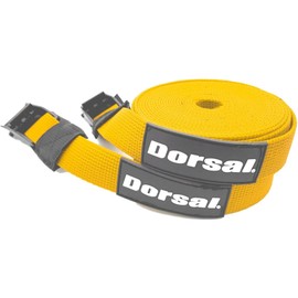 DORSAL Tie Down Straps for Roof Rack Pads Crossbars holds Surfboards Kayaks Canoes Paddleboards 15' Yellow