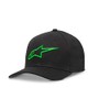 Alpinestars, Ageless Curve Hat Baseball Cap, Black/Green, S/M, Men