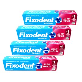 Fixodent Original Denture Adhesive Cream-2.4 oz, 4 pk
