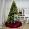 72-Inch Ruffled Velvet Christmas Tree Skirt, Thick Foam-Lined Heavy Duty