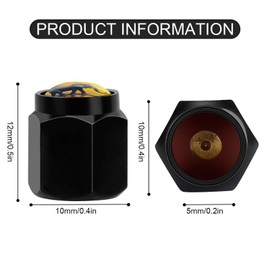 Muishi Beautiful Elephant Sunset Tire Valve Stem Caps, Aluminum Black Stem Tire Valve Caps Universal Stem Covers for Cars, SUVs, Trucks, Bikes, Motorcycles, Bicycles (4 Pack)