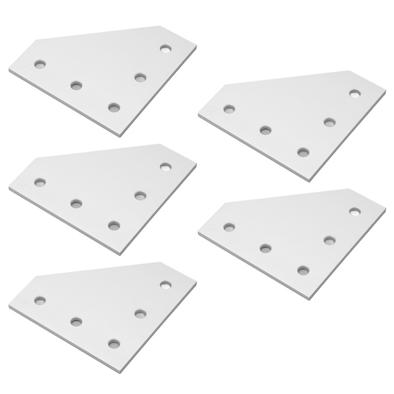 5PCS Flat Tie Plate Aluminum Alloy 5 Holes Compression Resistance
