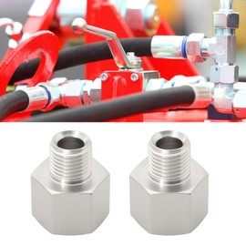 EMSea 2pcs M14 x 1.5 Female to M10 x 1 Male Thread Adapter for Hydraulic Fuel Pneumatic